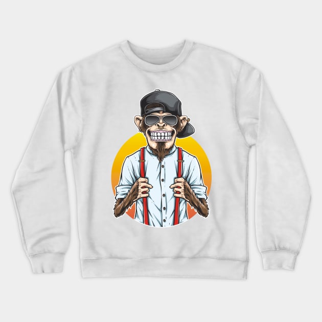 Hype Monkey Crewneck Sweatshirt by DDP Design Studio